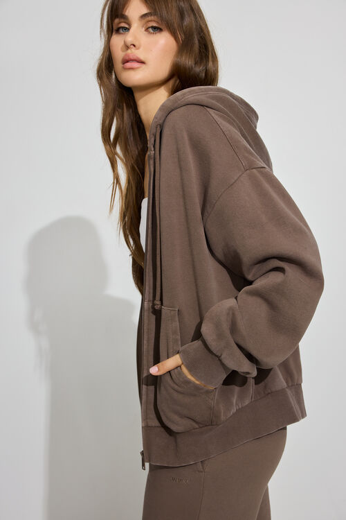 Garage Haut à Capuchon En Tissu UltraFleece à Fermeture éclair Pleine Longueur