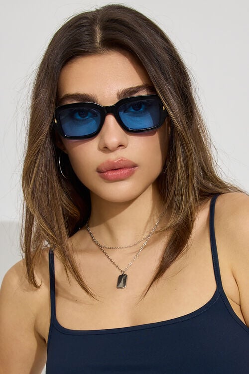 garage Lunettes de soleil carrées à monture épaisse