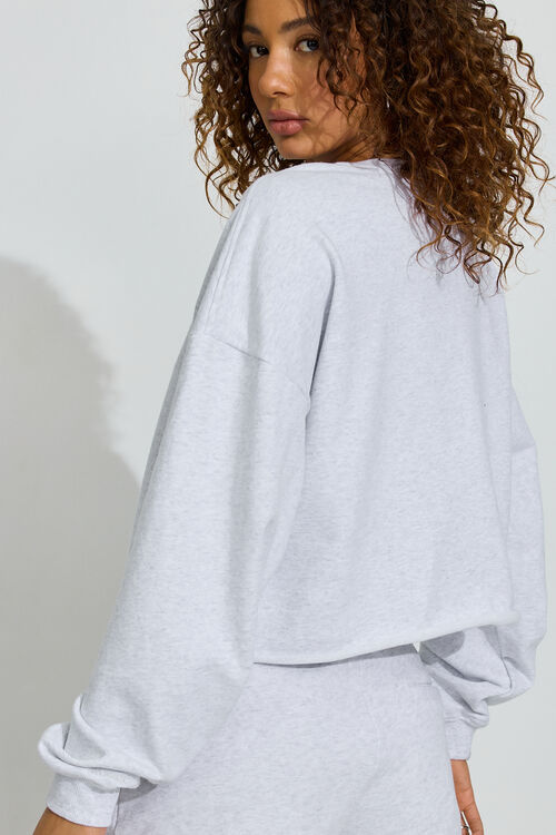 Garage Sweatshirt SoftTerry à Col Rond Et Ourlet Coupé