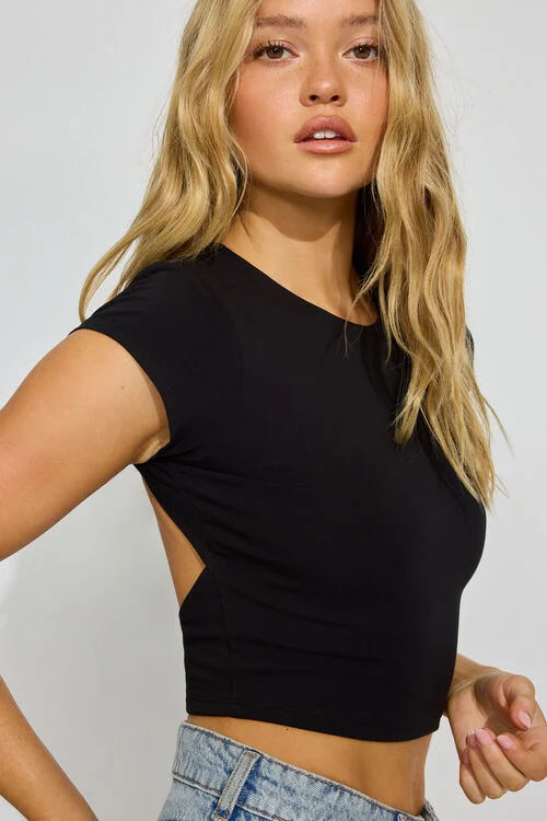 Garage T-shirt à Manches Cap Courtes Et à Dos Ouvert