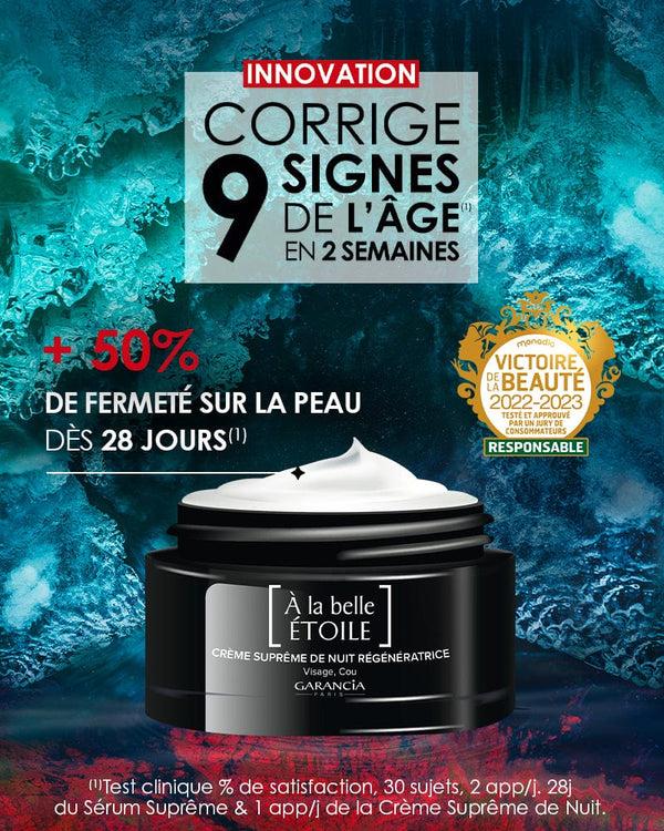garancia [ À la belle ÉTOILE ] - Crème Suprême de nuit régénératrice Méno-Expert visage et cou - volumatrice neuro-vieillissement(*) rides profondes