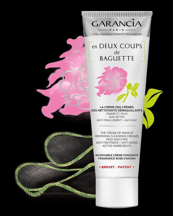 Garancia [ En DEUX COUPS De BAGUETTE ] FRAGRANCE ROSE D'ANTAN - Crème Démaquillante Anti-Âge Et Anti-Tiraillement - Visage & Yeux