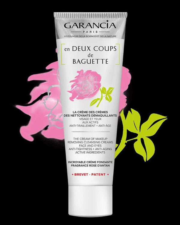 garancia [ en DEUX COUPS de BAGUETTE ] FRAGRANCE ROSE D'ANTAN - Crème Démaquillante Anti-Âge et Anti-Tiraillement - Visage & Yeux