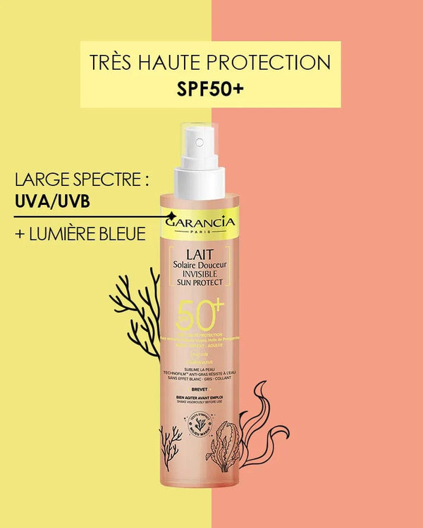 garancia [ Lait Solaire Douceur Invisible SUN PROTECT ] SPF50+ - Lait solaire très haute protection SPF50+ pour toute la famille - Visage & Corps