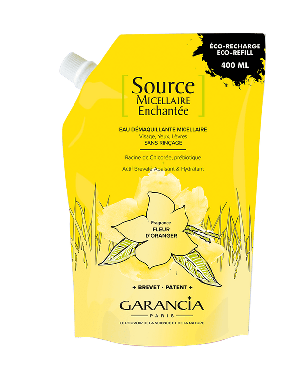 Garancia [ Source MICELLAIRE Enchantée ] Fragrance FLEUR D'ORANGER - Eau Micellaire 4 En 1 - Recharge 400ml