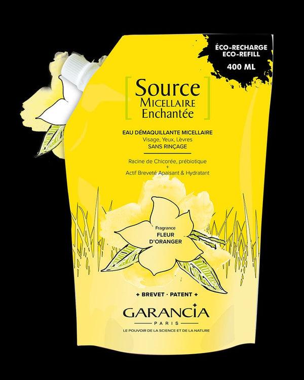 garancia [ Source MICELLAIRE Enchantée ] fragrance FLEUR D'ORANGER - Eau Micellaire 4 en 1 - Recharge 400ml