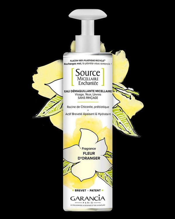 garancia [ Source MICELLAIRE Enchantée ] fragrance FLEUR D'ORANGER - Eau Micellaire 4 en 1 - Flacon 400ml