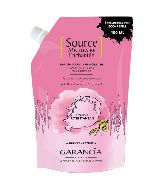 Garancia [ Source MICELLAIRE Enchantée ] Fragrance ROSE D'ANTAN - Eau Micellaire 4 En 1 - Recharge 400ml