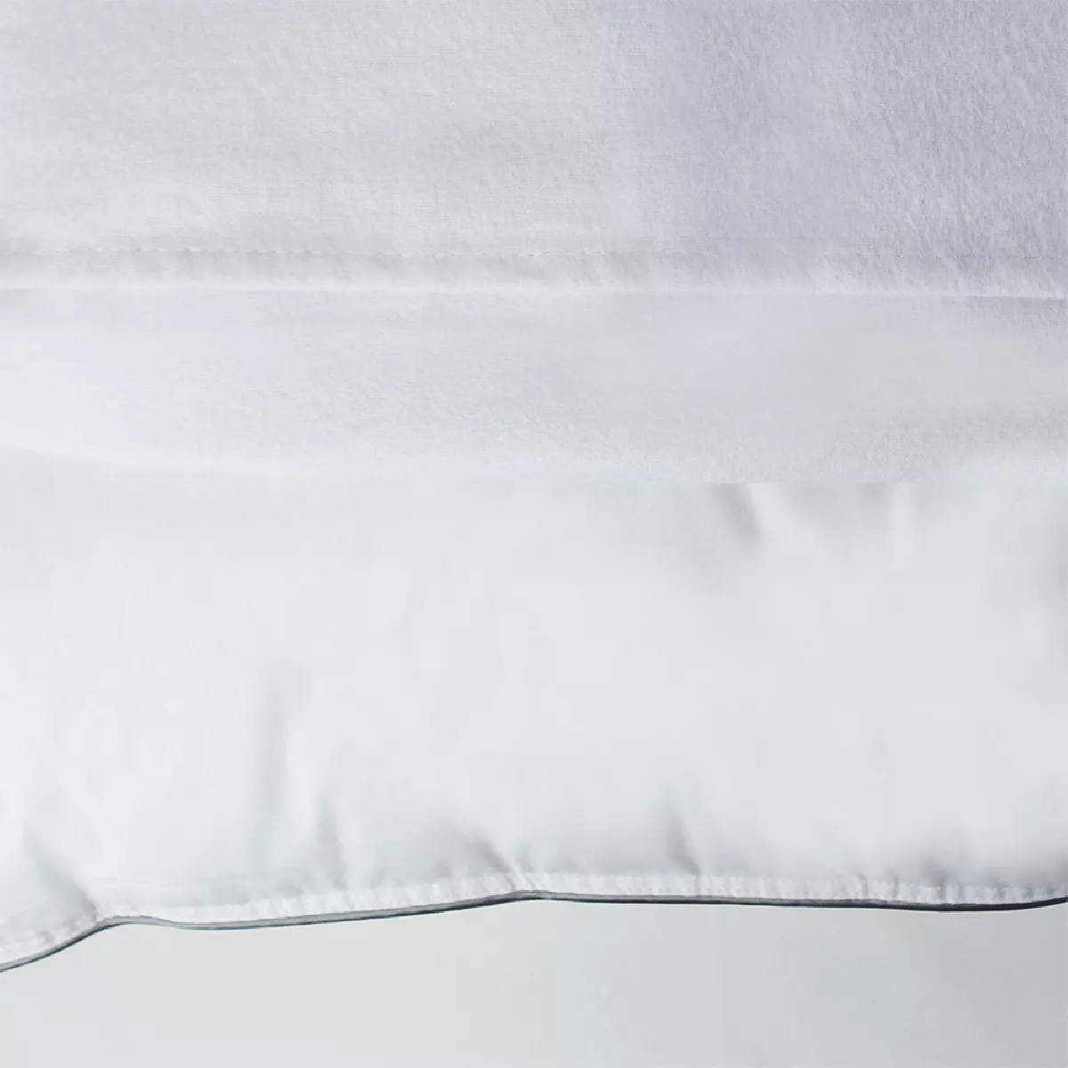 Garnier Thiebaut 2 Protege Oreillers Pur Coton Coloris Blanc Blanc Molleton Blanc
