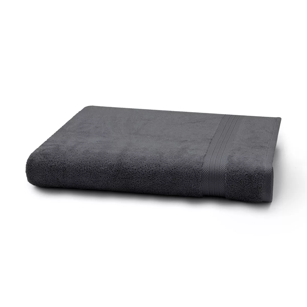 Garnier Thiebaut Drap De Bain Pur Coton 550 G/m² Coloris Anthracite Carbone Elea Carbone