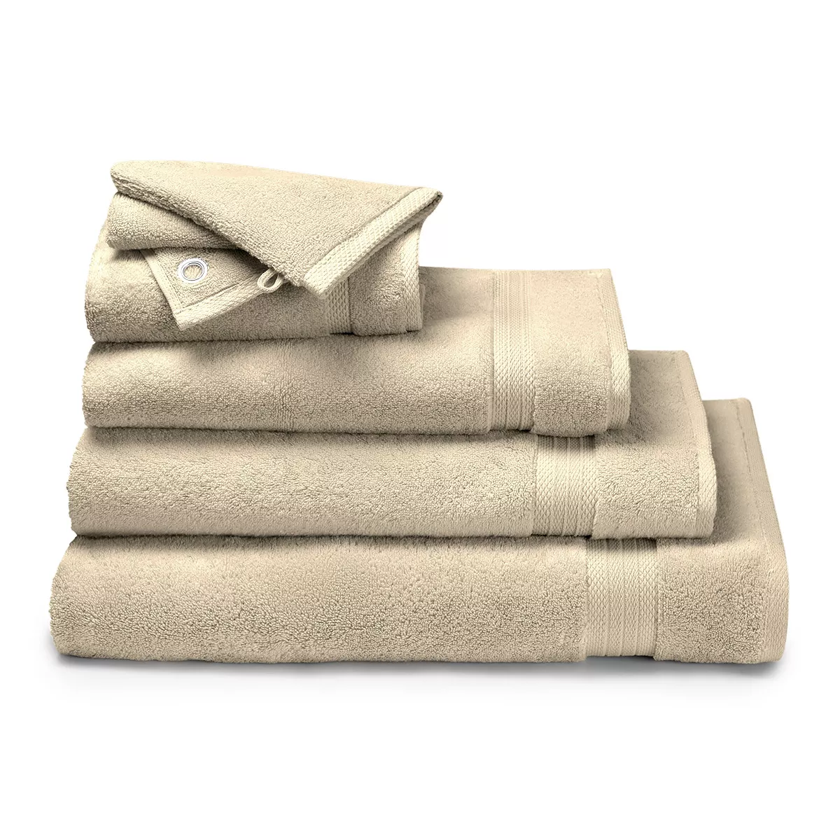 Garnier Thiebaut Drap De Bain Pur Coton 550 G/m² Coloris Beige Angora Elea Angora