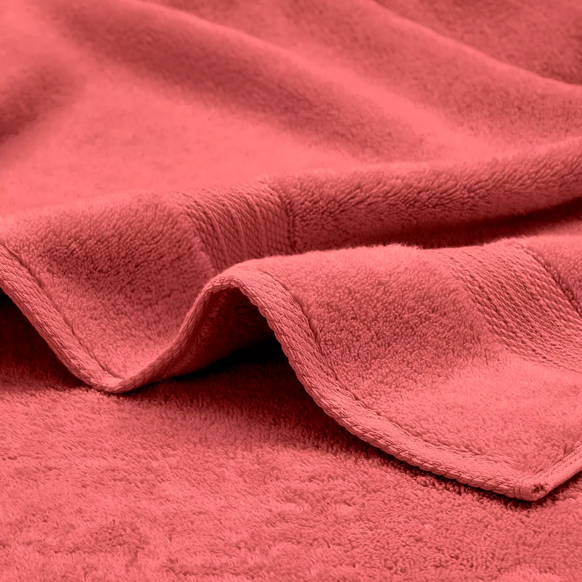 Garnier Thiebaut Drap De Bain Pur Coton 550 G/m² Coloris Rose Corail Elea Corail