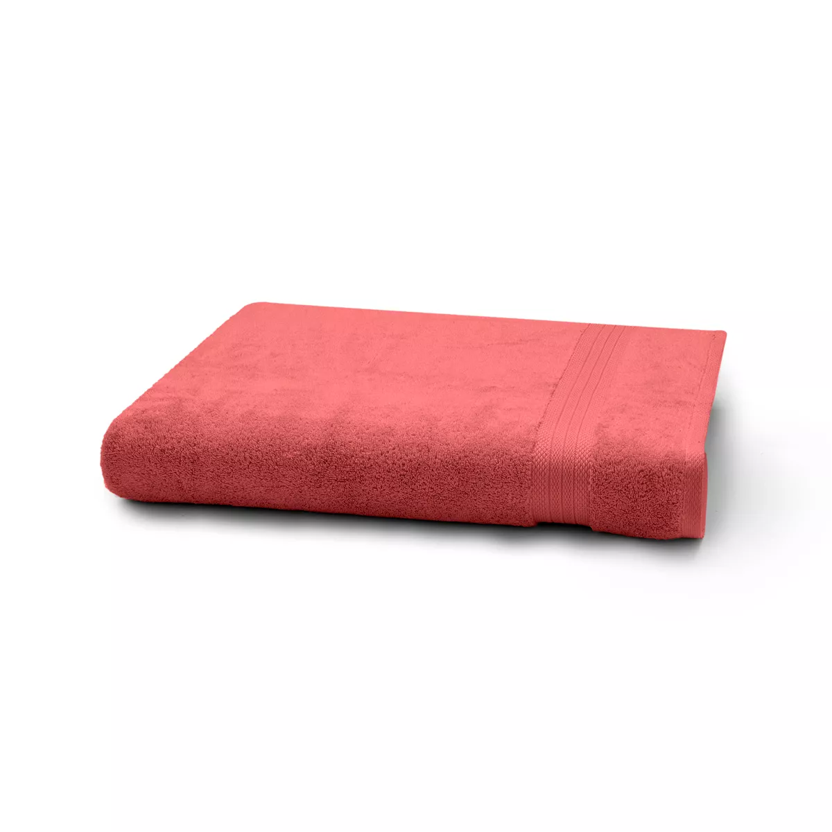 garnier thiebaut Drap de bain pur coton 550 g/m² coloris rose corail Elea corail