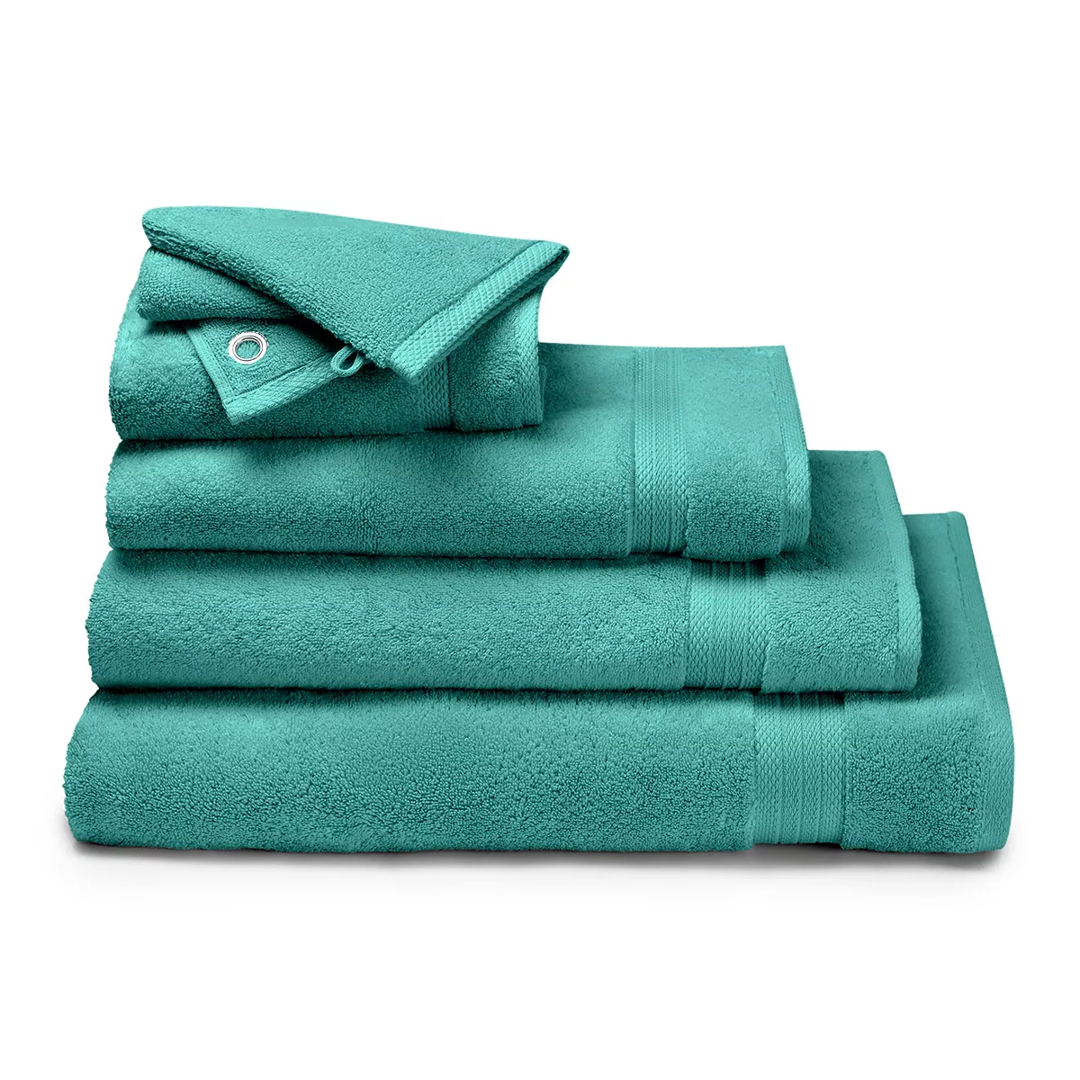 Garnier Thiebaut Drap De Bain Pur Coton 550 G/m² Coloris Vert Emeraude Elea Emeraude