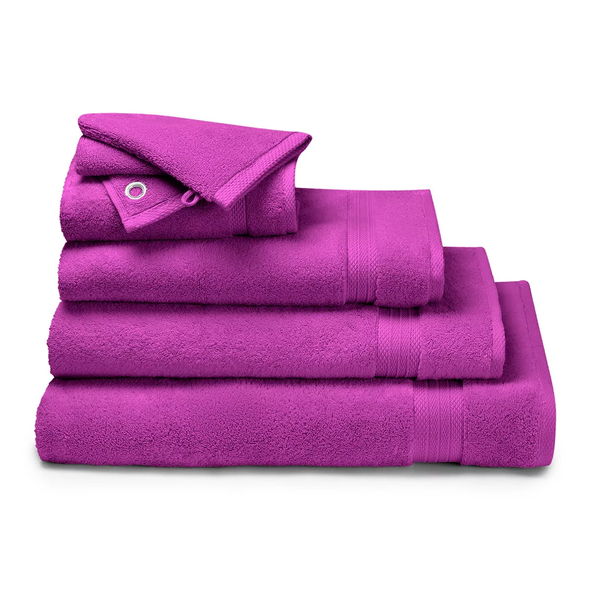 Garnier Thiebaut Drap De Bain Pur Coton 550 G/m² Coloris Violet Raisin Elea Raisin