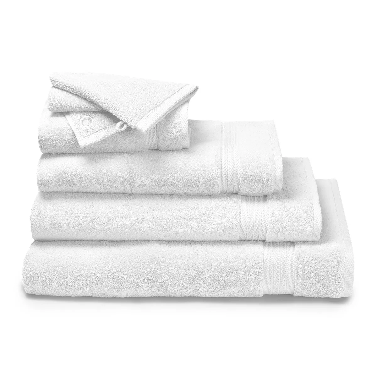 Garnier Thiebaut Drap De Douche Pur Coton 550 G/m² Coloris Blanc Blanc Elea Blanc