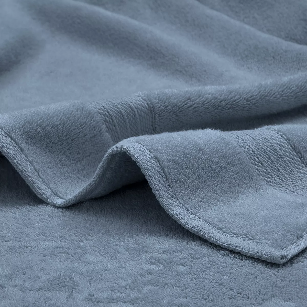 Garnier Thiebaut Drap De Douche Pur Coton 550 G/m² Coloris Bleu Bleu Ardoise Elea Bleu Ardoise