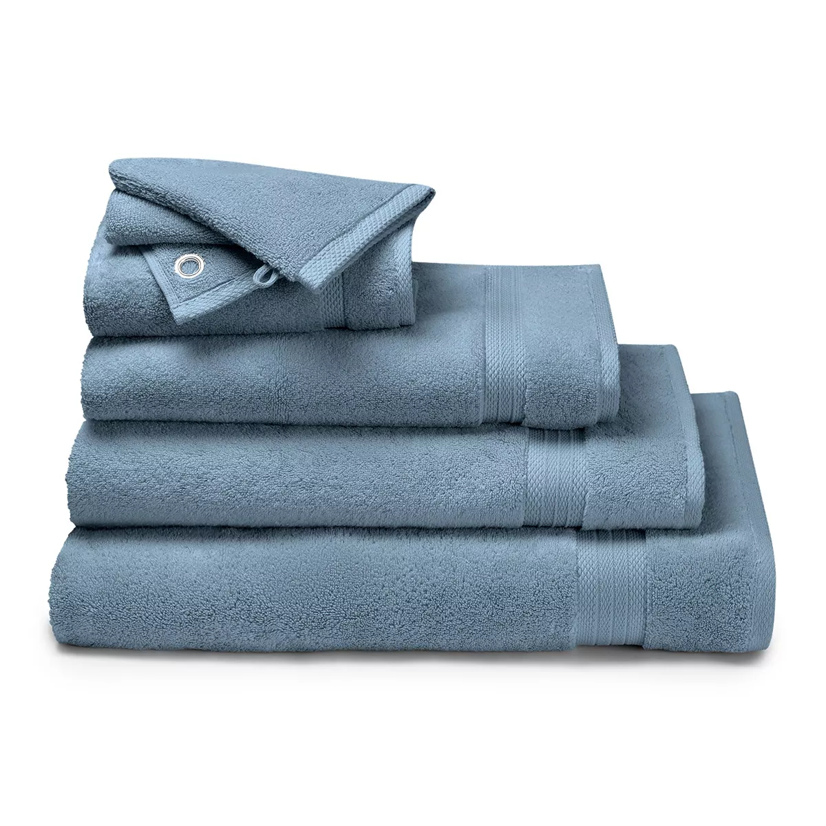 Garnier Thiebaut Drap De Douche Pur Coton 550 G/m² Coloris Bleu Bleu Ardoise Elea Bleu Ardoise