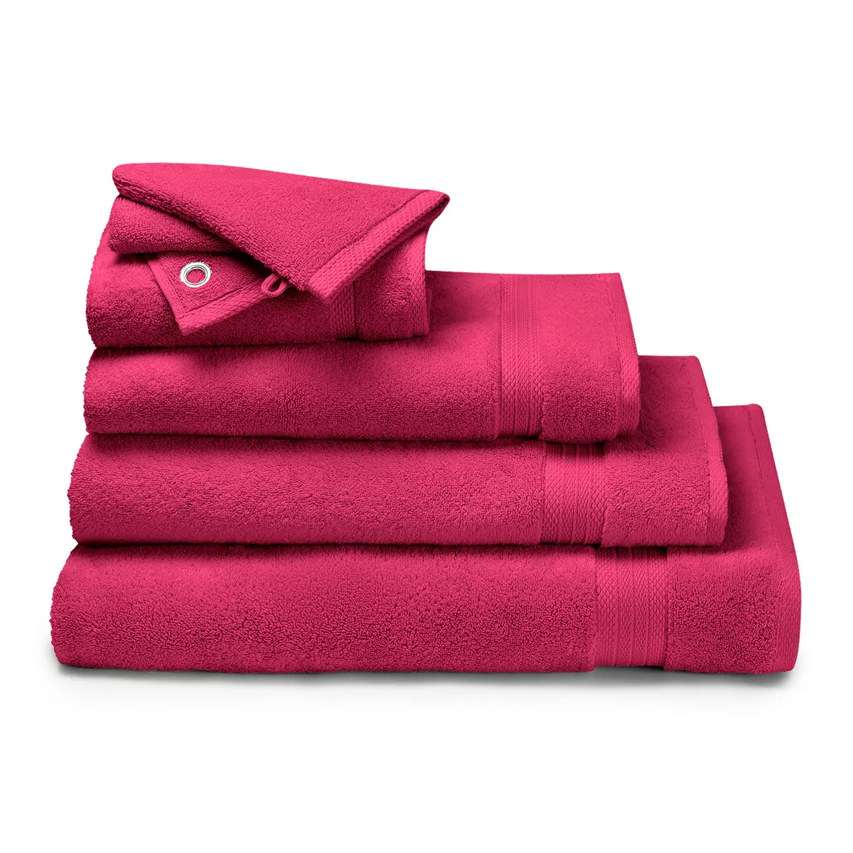 Garnier Thiebaut Drap De Douche Pur Coton 550 G/m² Coloris Rose Fuchsia Elea Fuchsia