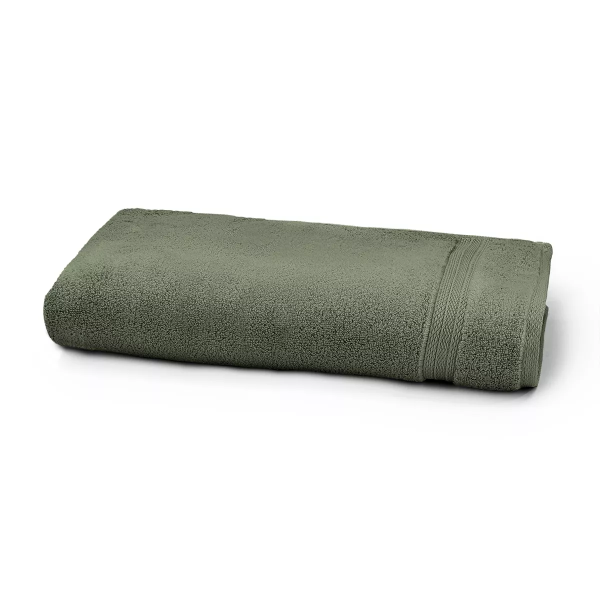 Garnier Thiebaut Drap De Douche Pur Coton 550 G/m² Coloris Vert Kaki Elea Kaki