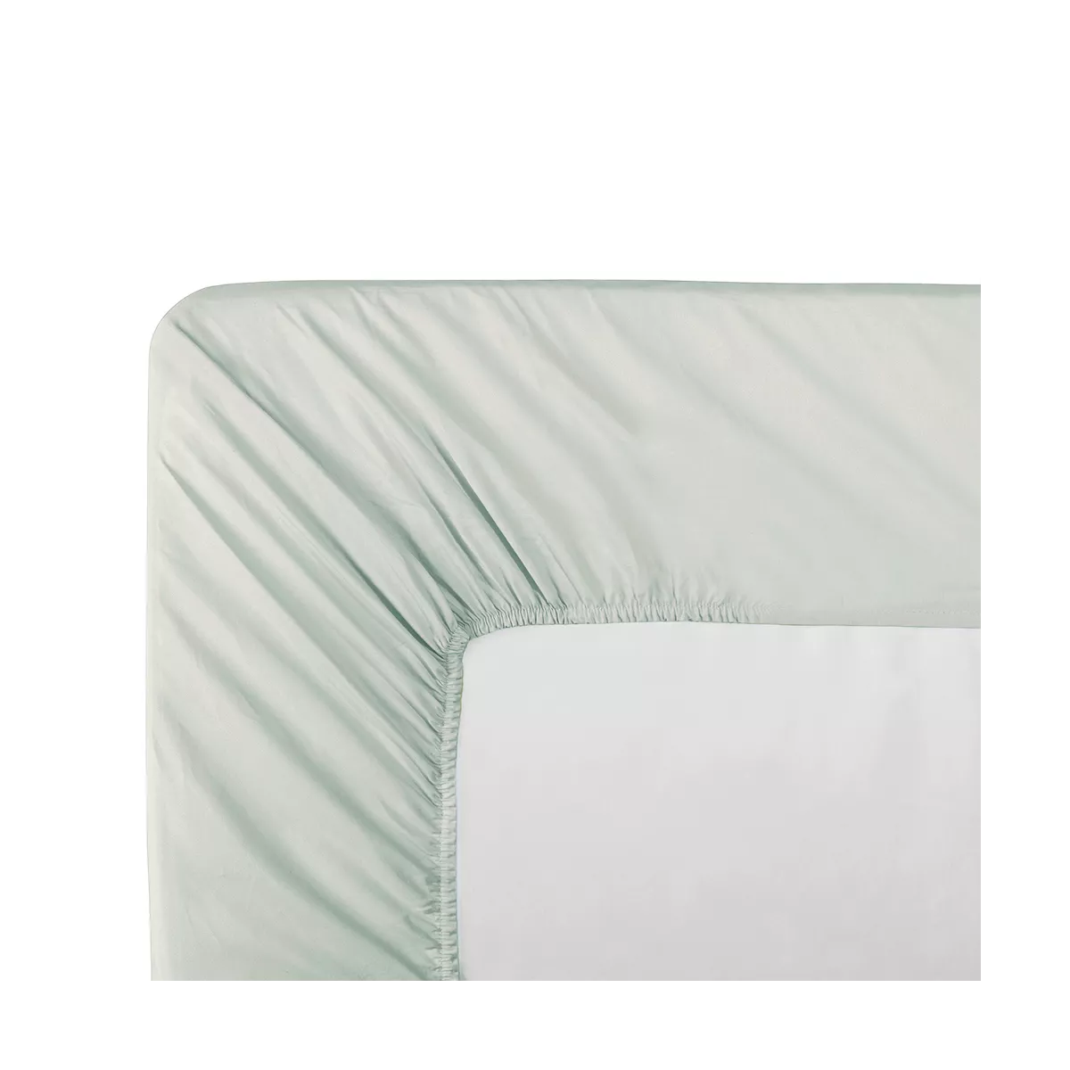 Garnier Thiebaut Drap Housse B30 Percale De Coton 90 Fils/cm² Coloris Vert Jade Olana Jade