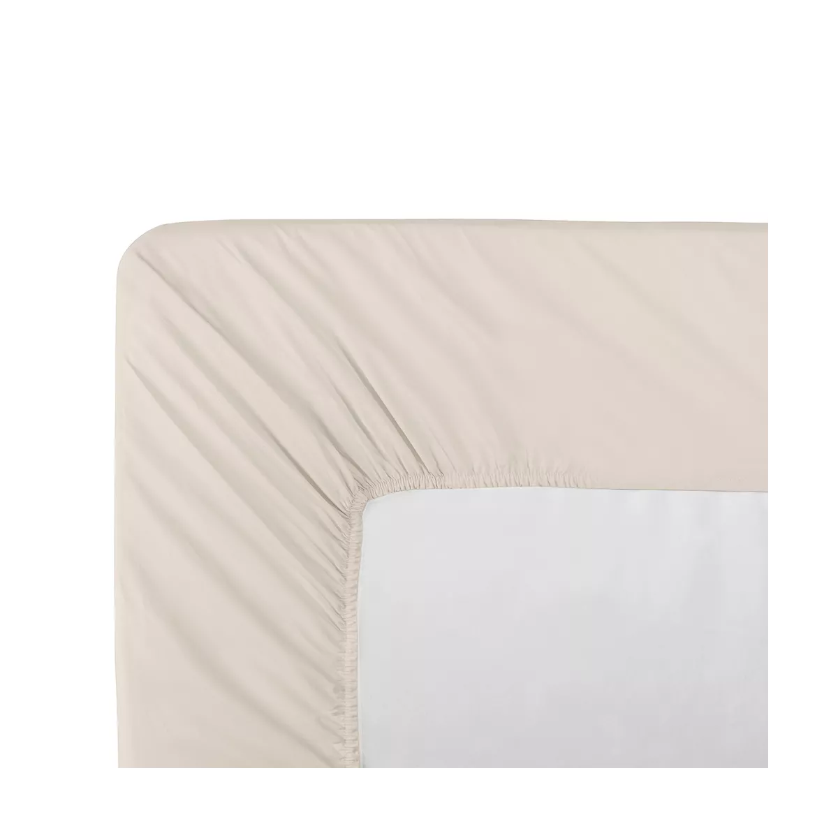 garnier thiebaut Drap housse b30 percale de coton 90 fils/cm² coloris beige lin Olana lin
