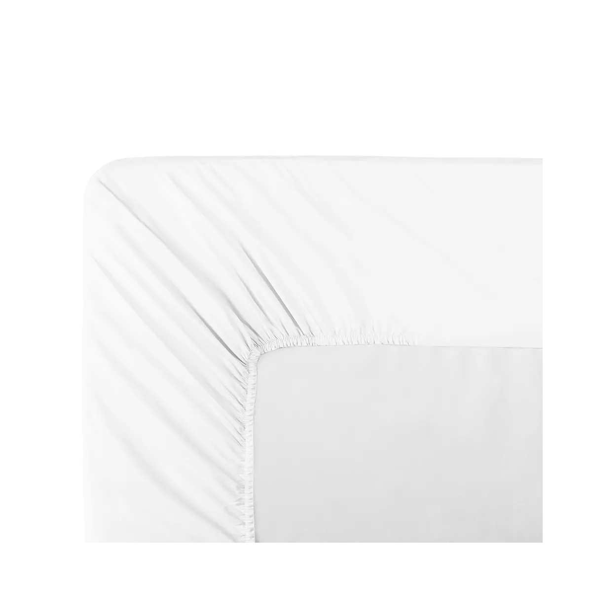 garnier thiebaut Drap housse b30 percale de coton 90 fils/cm² coloris blanc blanc Olana blanc