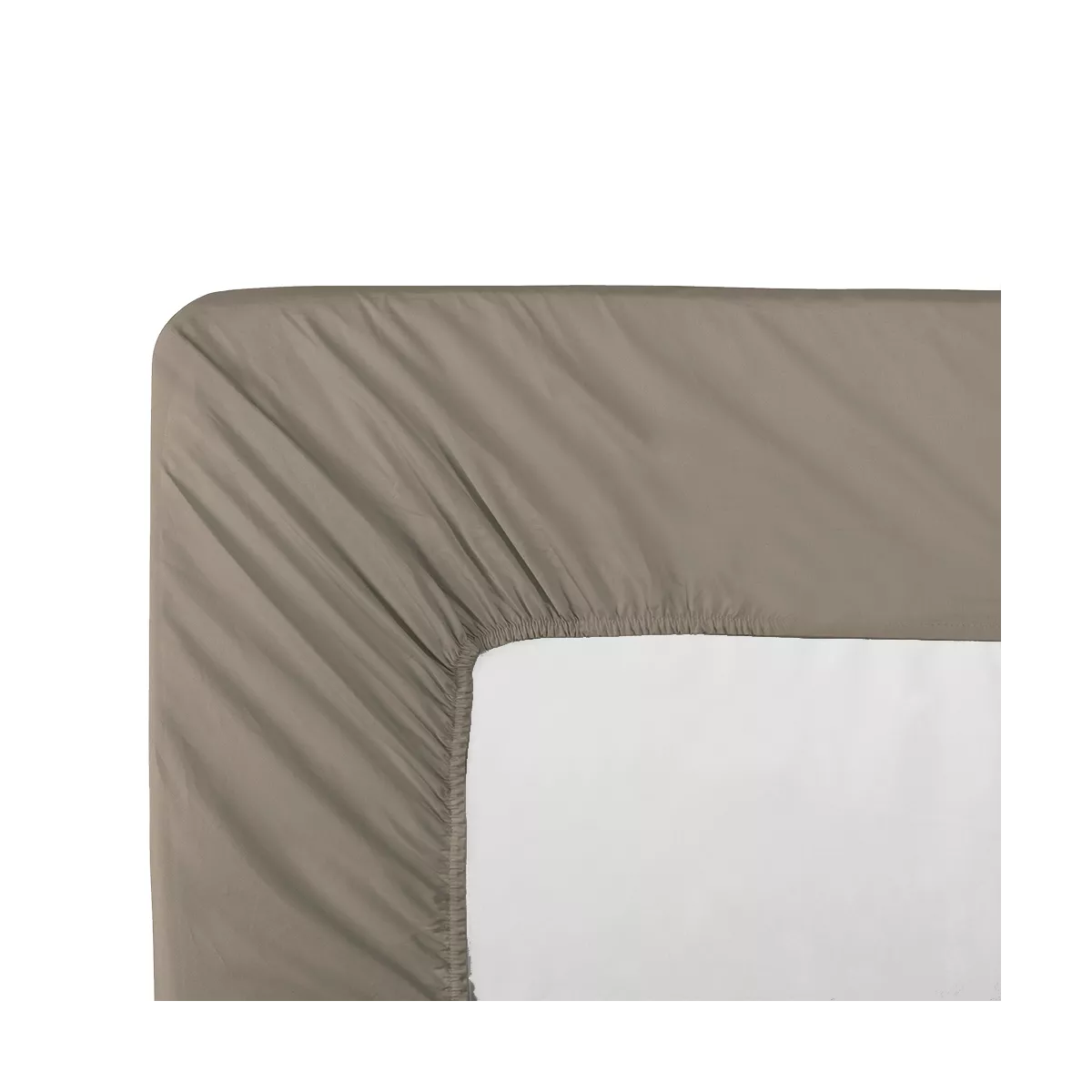 garnier thiebaut Drap housse b30 percale de coton 90 fils/cm² coloris brun pin Olana pin