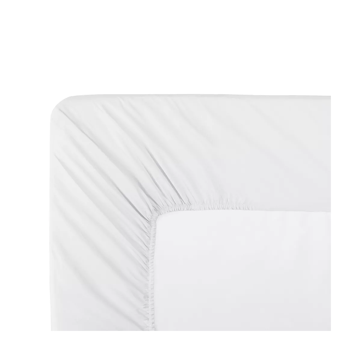 garnier thiebaut Drap housse b30 percale de coton 90 fils/cm² coloris gris platine Olana platine