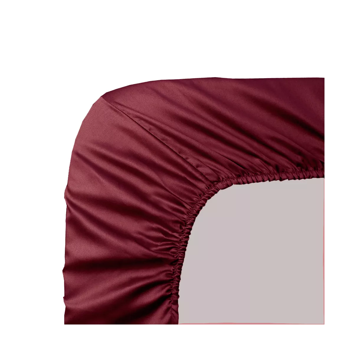 garnier thiebaut Drap housse b30 satin de coton 120 fils/cm² coloris rouge dahlia Ava uni dahlia