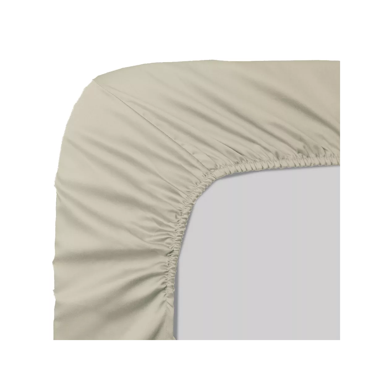 garnier thiebaut Drap housse b30 satin de coton 120 fils/cm² coloris brun camel Ava uni camel
