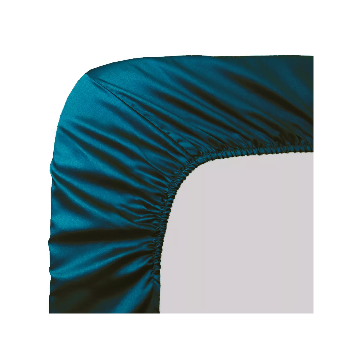 garnier thiebaut Drap housse b30 satin de coton 120 fils/cm² coloris vert crepuscule Ava uni crepuscule