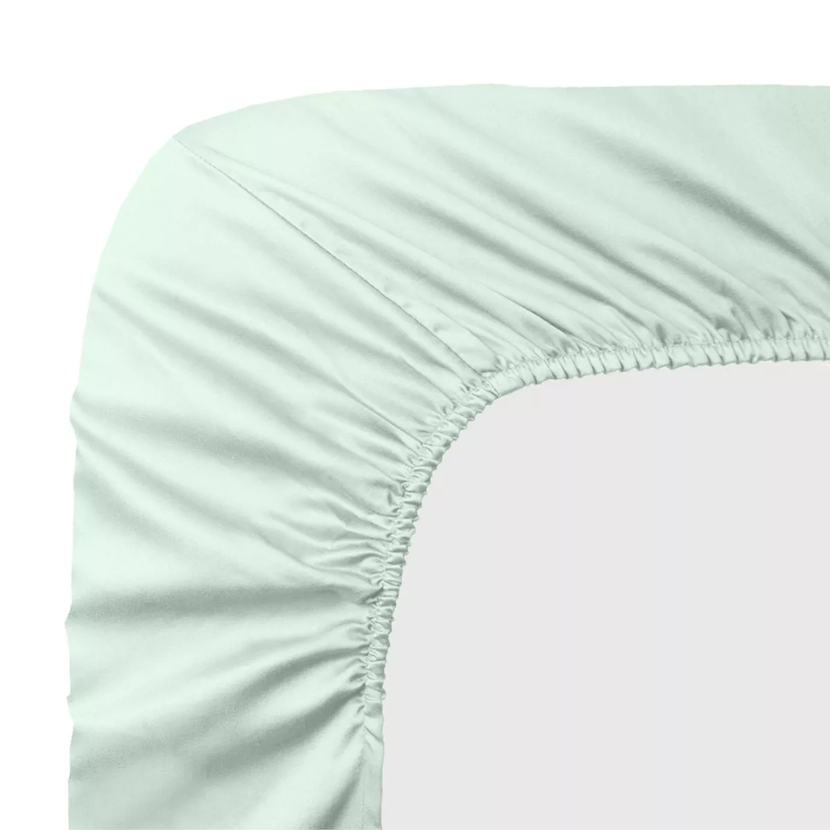 garnier thiebaut Drap housse b30 satin de coton 120 fils/cm² coloris bleu lagon Ava uni lagon