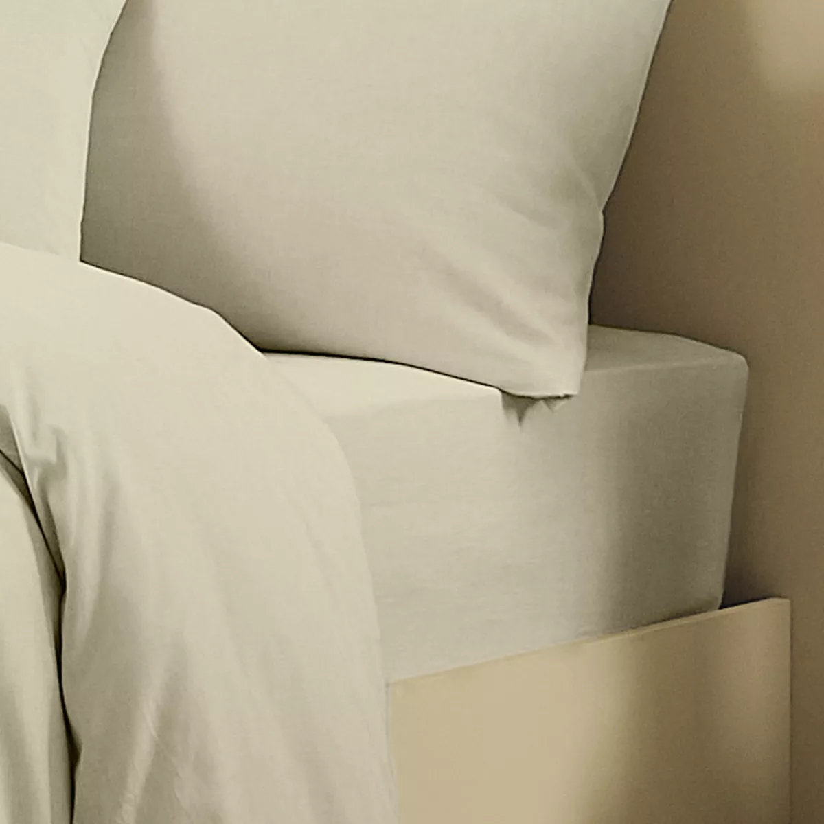 garnier thiebaut Drap housse b35 métis lin & coton coloris beige chanvre Le metis francais chanvre