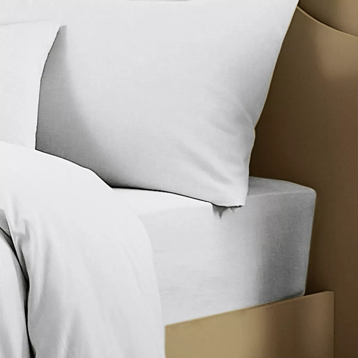 garnier thiebaut Drap housse b35 métis lin & coton coloris blanc neige Le metis francais neige