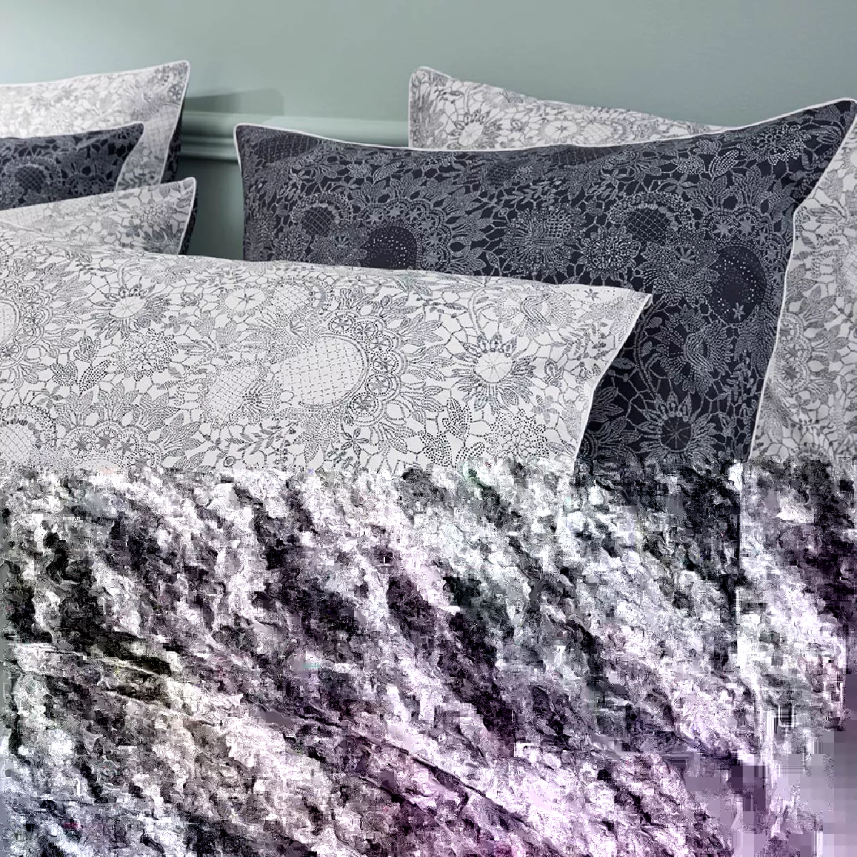 Garnier Thiebaut Drap Housse B35 Percale De Coton 80 Fils/cm² Coloris Bleu Marine Guipures Marine
