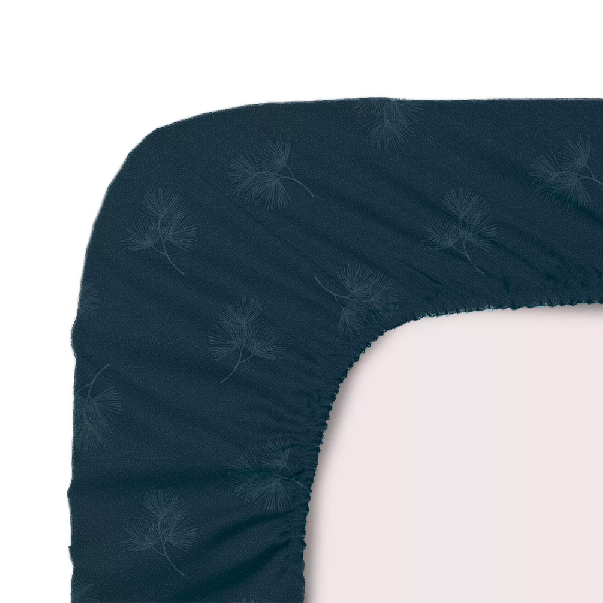 garnier thiebaut Drap housse b35 satin de coton 120 fils/cm² coloris bleu bleu Marronniers bleu