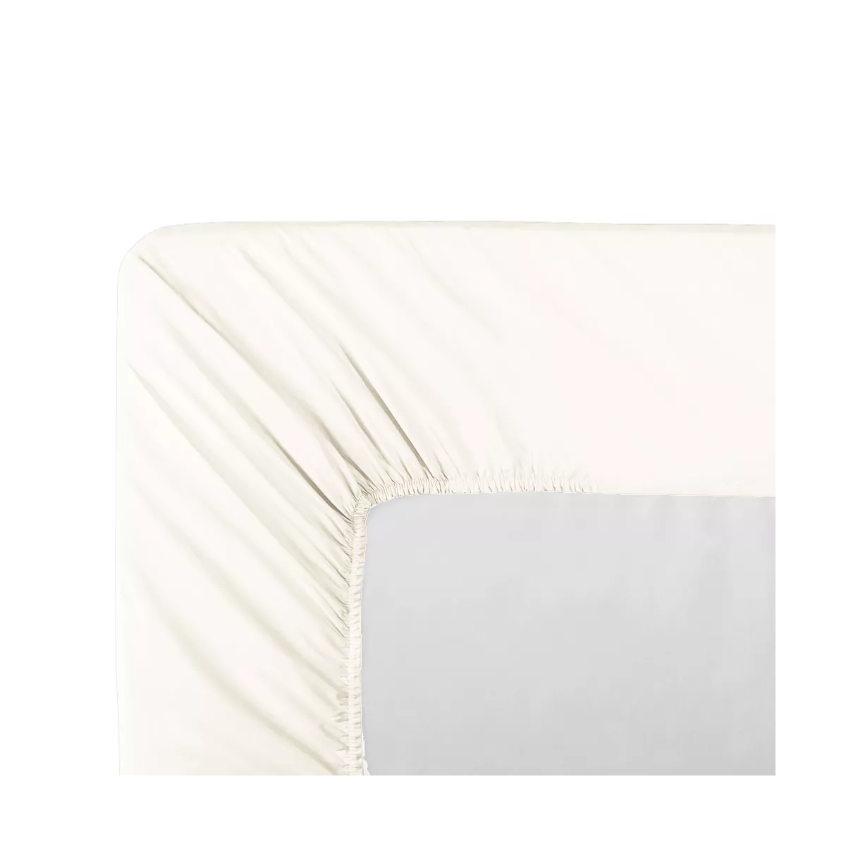 garnier thiebaut Drap housse b40 percale de coton 90 fils/cm² coloris beige ecru Olana ecru