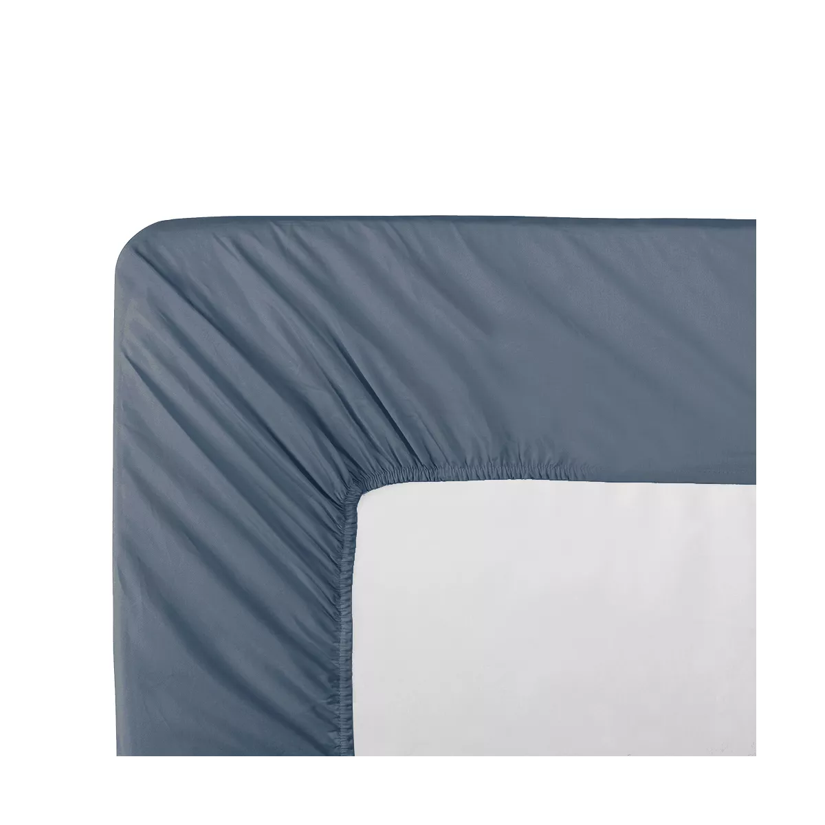 garnier thiebaut Drap housse b40 percale de coton 90 fils/cm² coloris bleu bleu Olana bleu