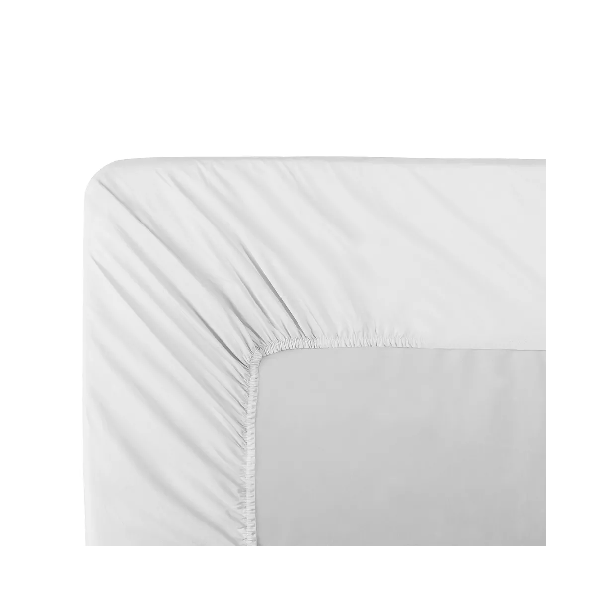 garnier thiebaut Drap housse duo percale de coton 90 fils/cm² coloris blanc blanc Olana blanc