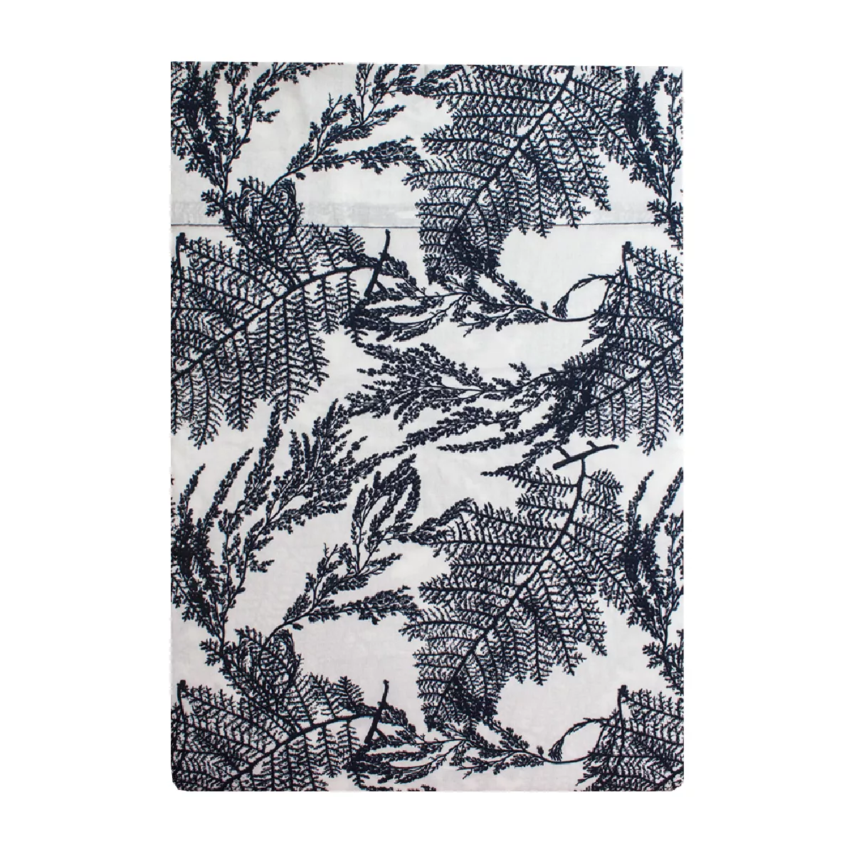 garnier thiebaut Drap plat percale de coton 80 fils/cm² coloris bleu encre Ocean indien encre