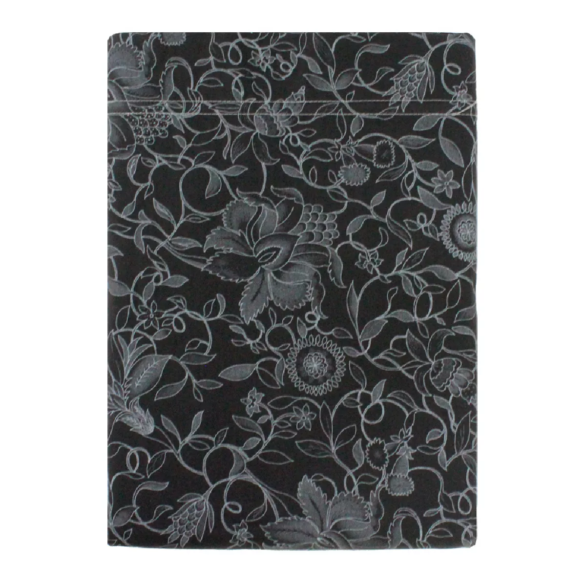 garnier thiebaut Drap plat percale de coton 80 fils/cm² coloris bleu nocturne Reve noir nocturne