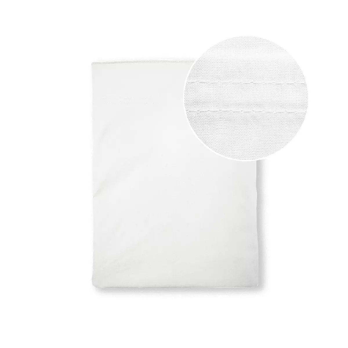 garnier thiebaut Drap plat percale de coton 90 fils/cm² coloris blanc blanc Olana blanc