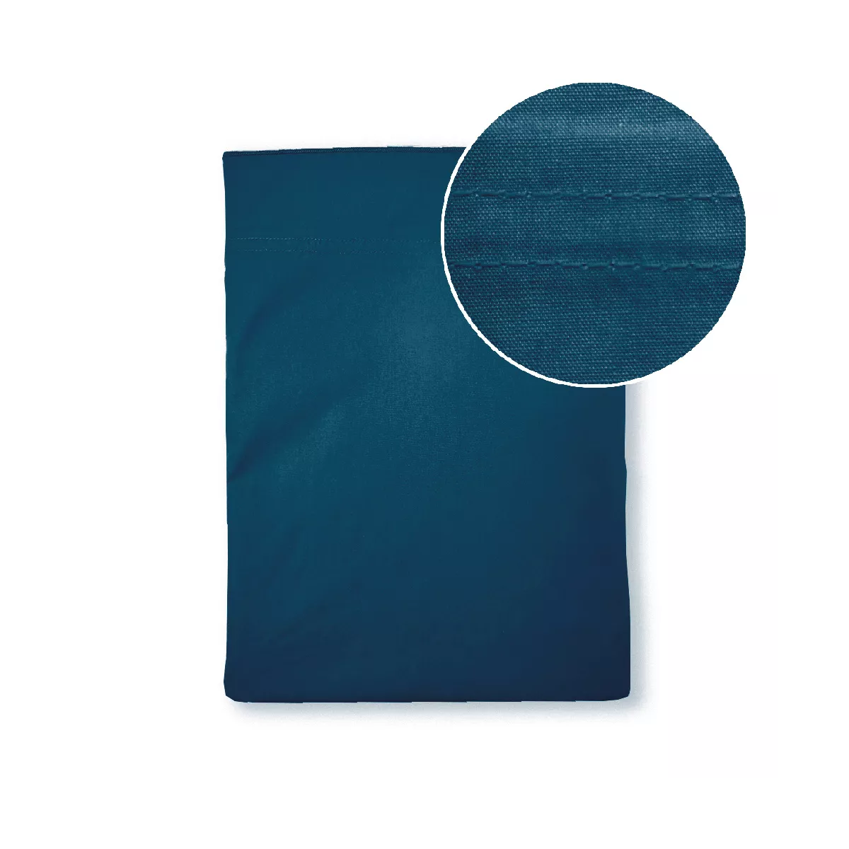 garnier thiebaut Drap plat percale de coton 90 fils/cm² coloris bleu ocean Olana ocean