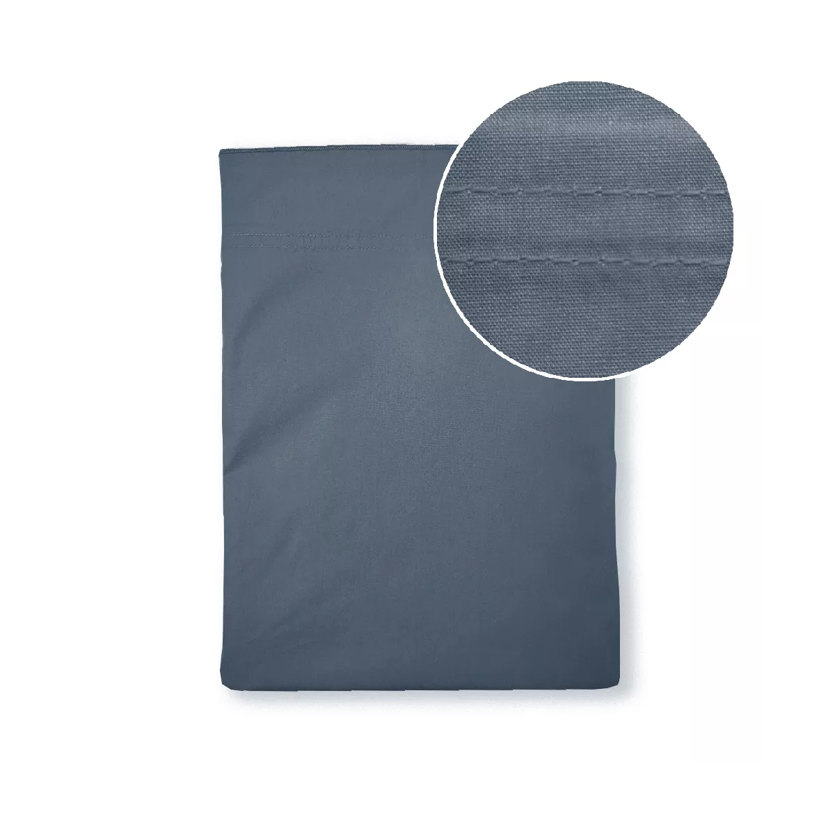 garnier thiebaut Drap plat percale de coton 90 fils/cm² coloris bleu bleu Olana bleu