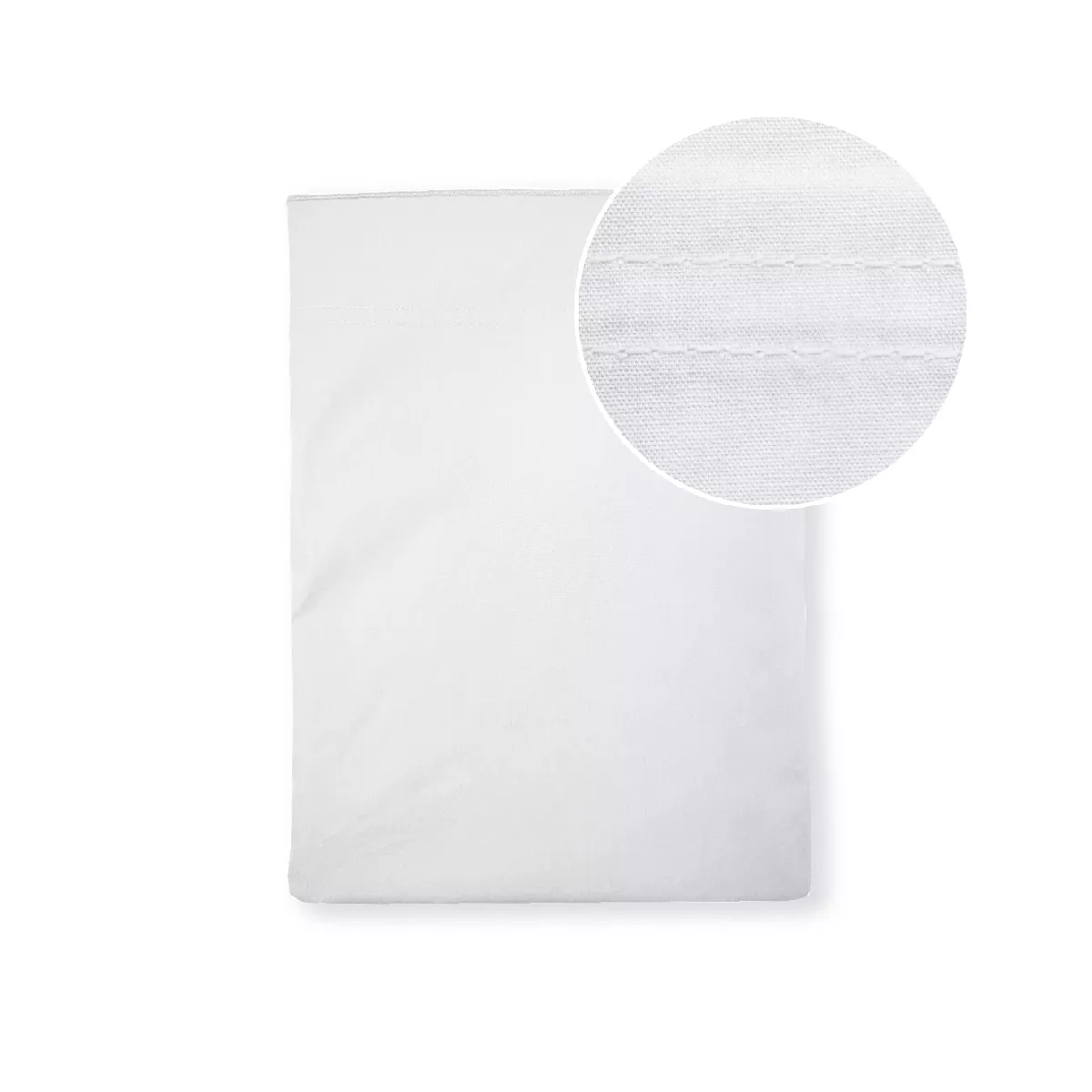 garnier thiebaut Drap plat percale de coton 90 fils/cm² coloris gris platine Olana platine