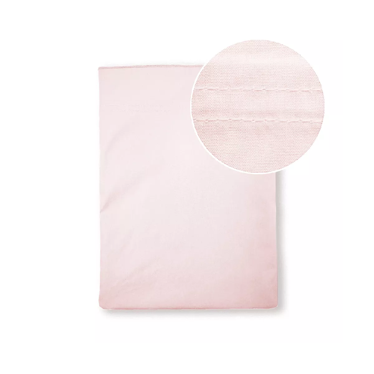 garnier thiebaut Drap plat percale de coton 90 fils/cm² coloris rose petale Olana petale