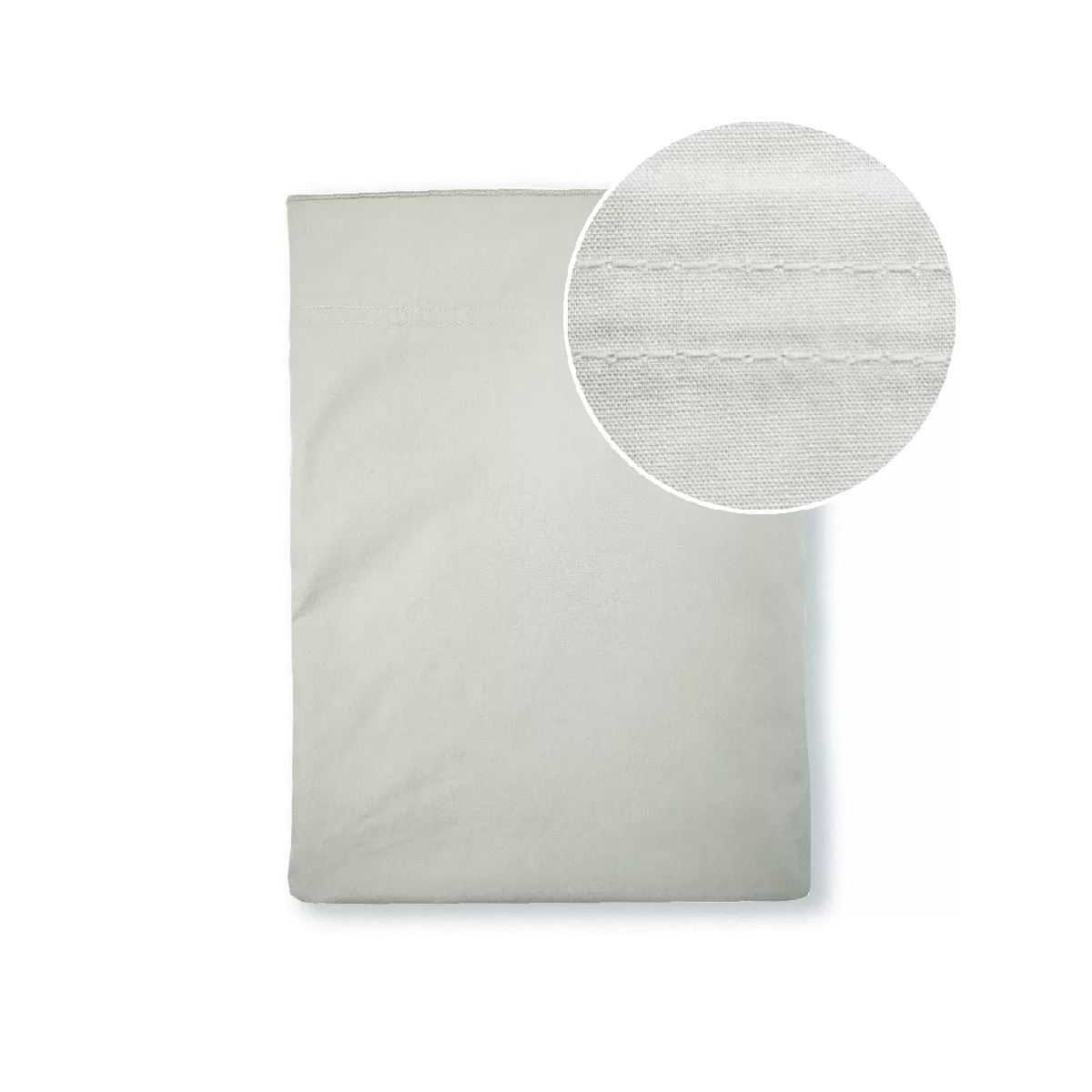 garnier thiebaut Drap plat percale de coton 90 fils/cm² coloris vert jade Olana jade