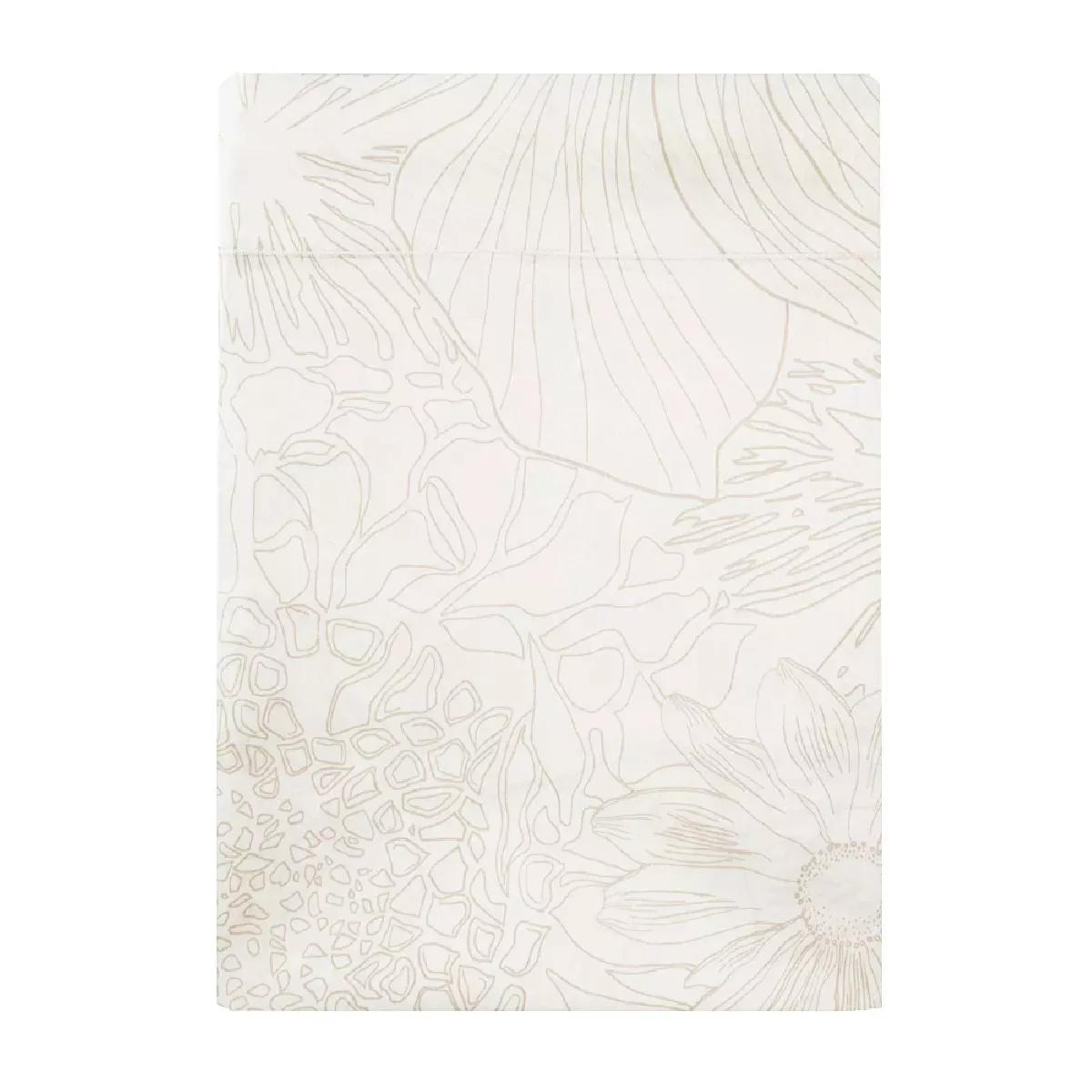 garnier thiebaut Drap plat satin de coton 120 fils/cm² coloris blanc white Flower power white