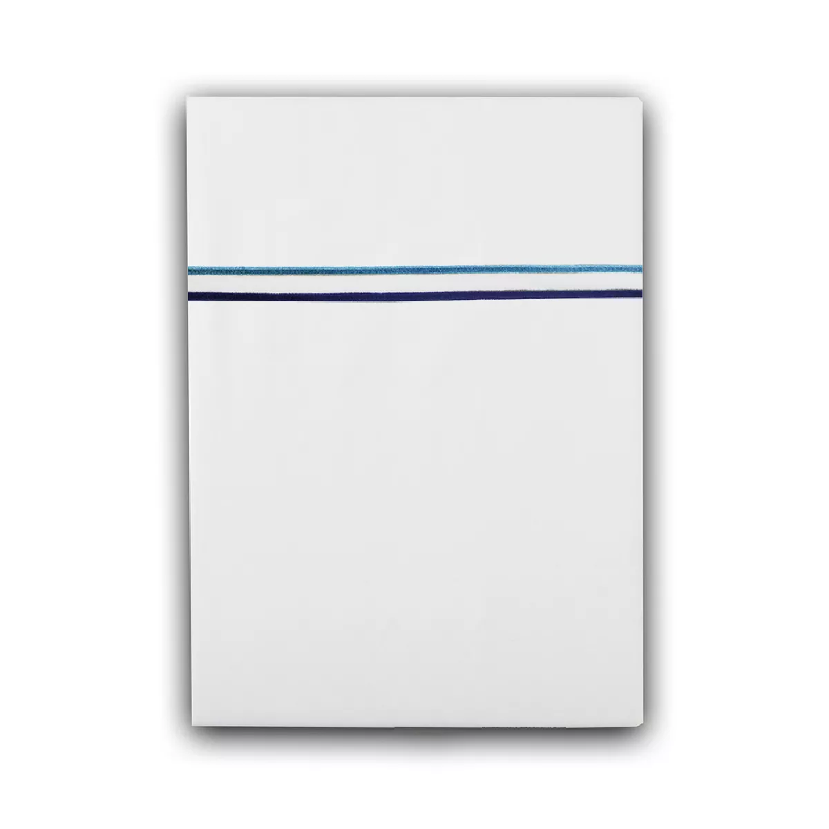 garnier thiebaut Drap plat satin de coton 120 fils/cm² coloris blanc navy Palais chic navy